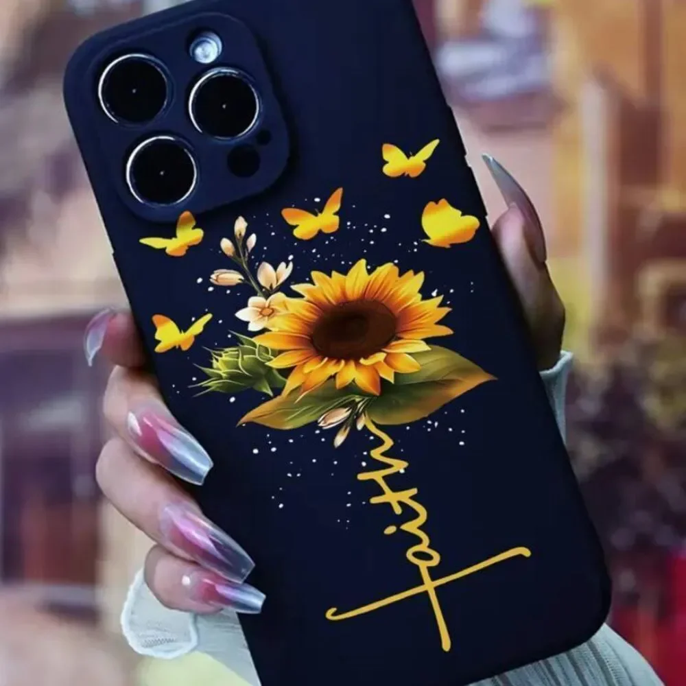3for$20 NWT Sunflower Pattern Anti-fall Phone Case iphone 15Promax